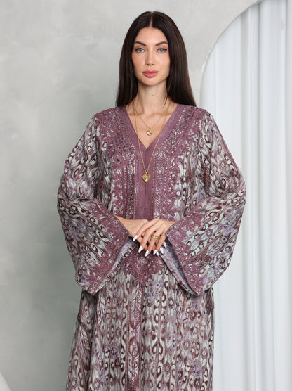 Plum Ikat Kaftan