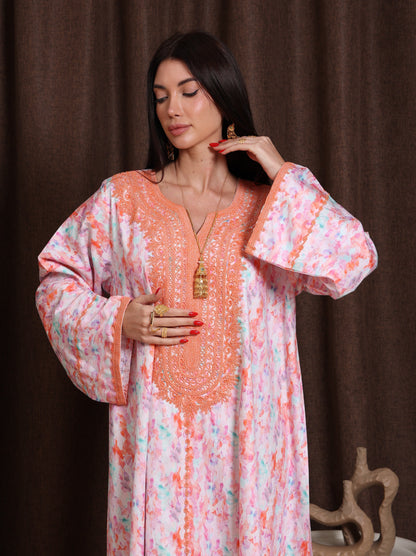 Coral Drift Kaftan