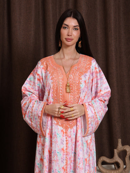 Coral Drift Kaftan