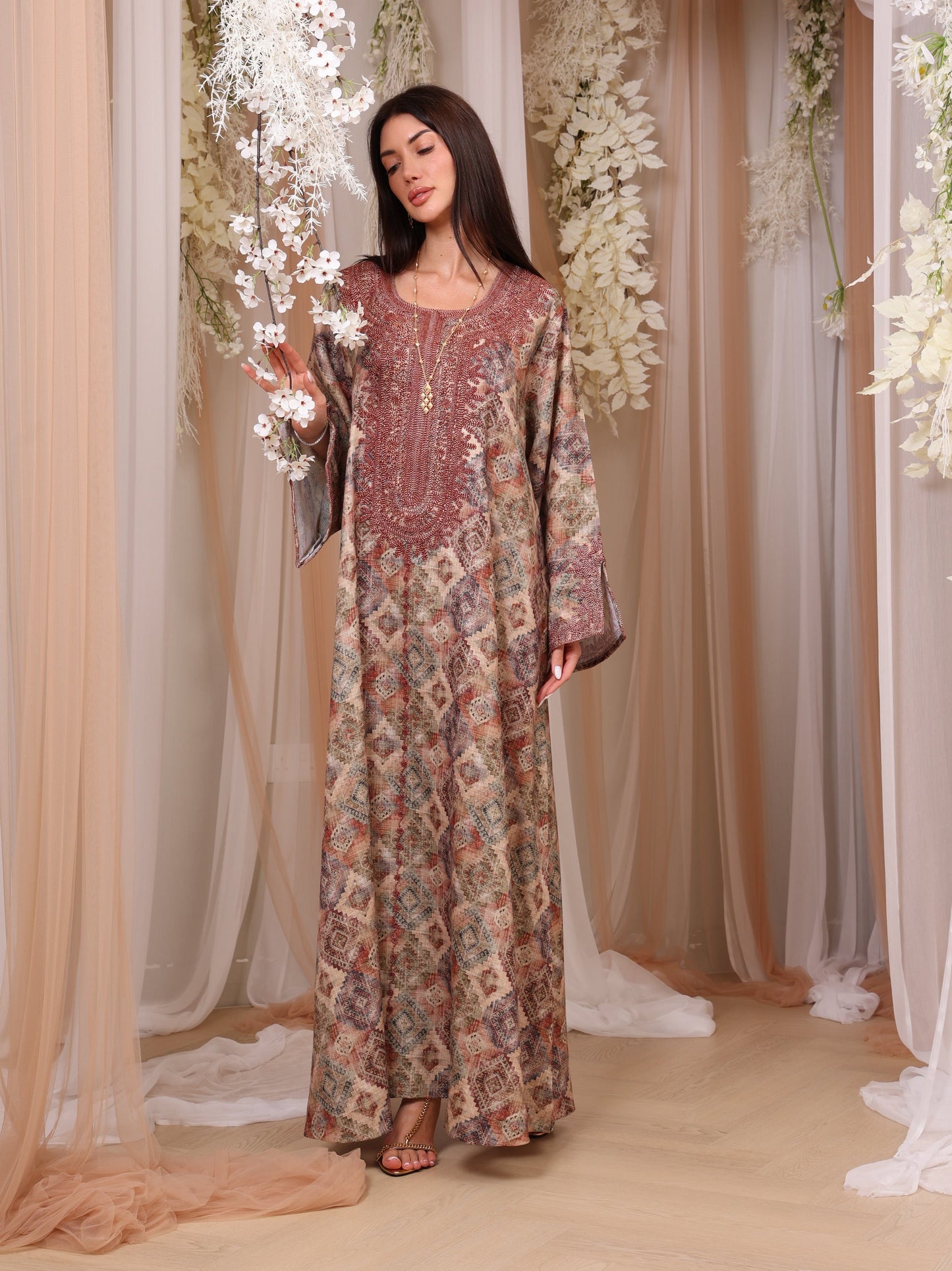 Ruby Mosaic Kaftan