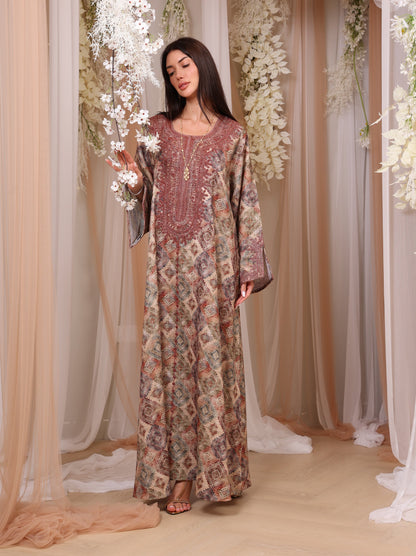 Ruby Mosaic Kaftan