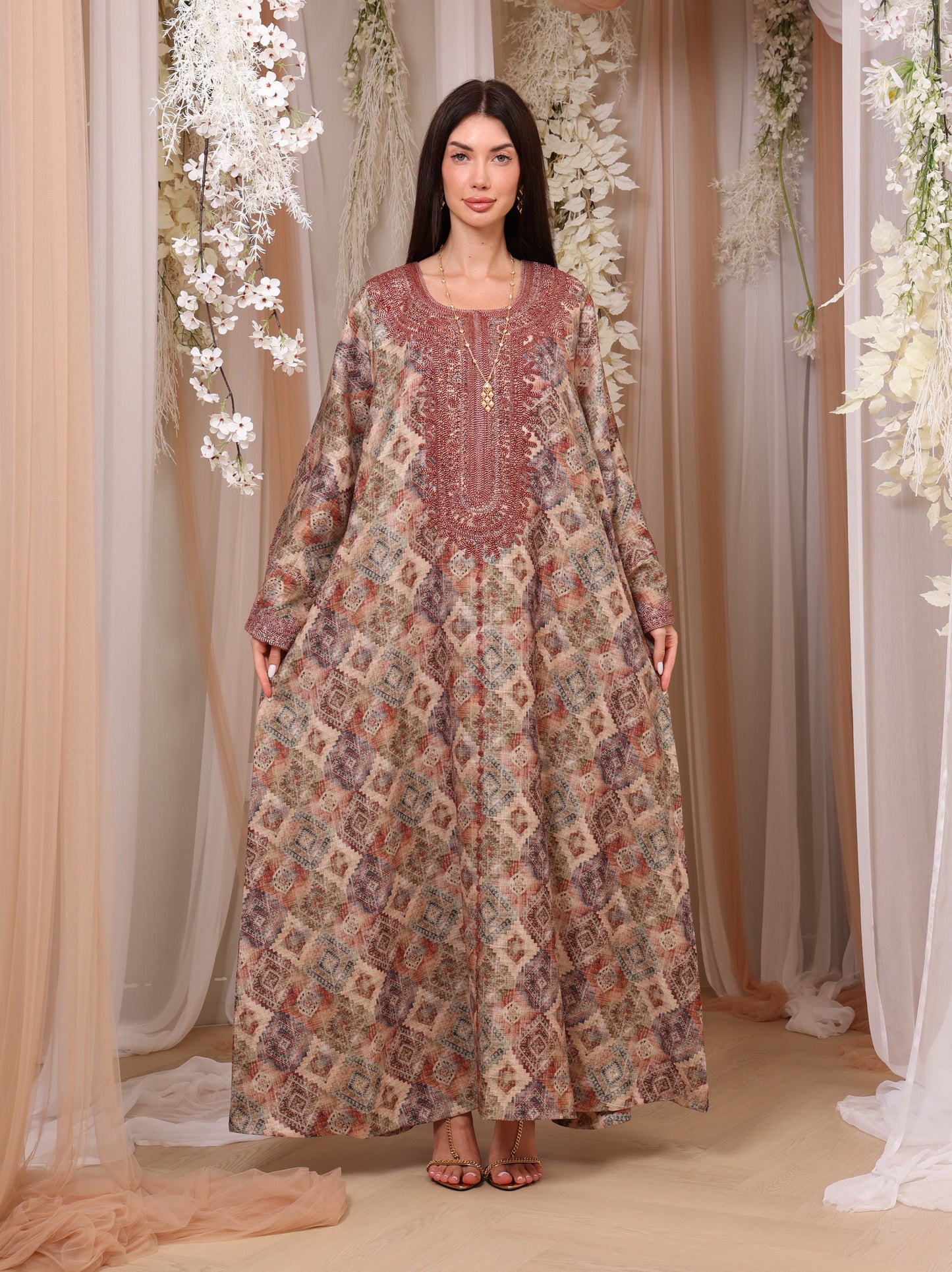 Ruby Mosaic Kaftan