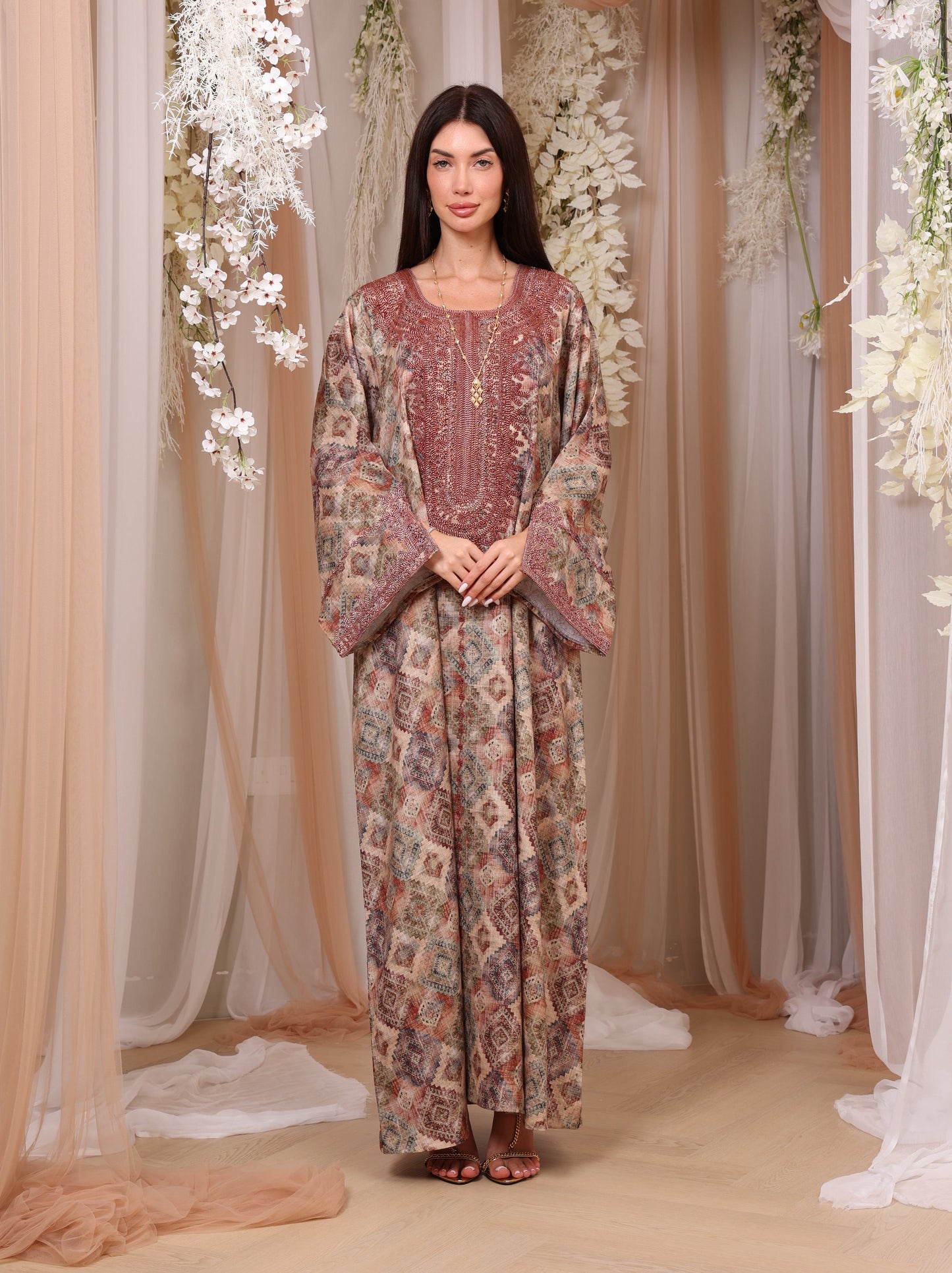 Ruby Mosaic Kaftan