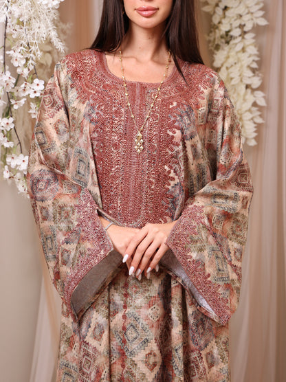 Ruby Mosaic Kaftan