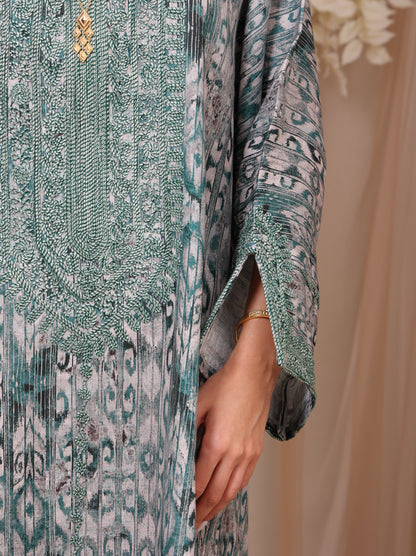 Jade Ikat Kaftan