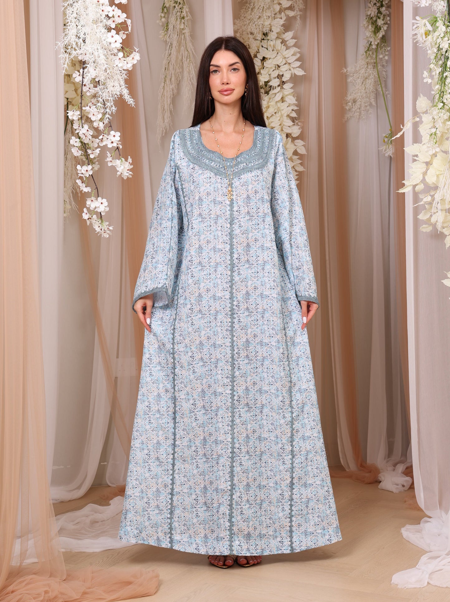 Icy Geometric Kaftan