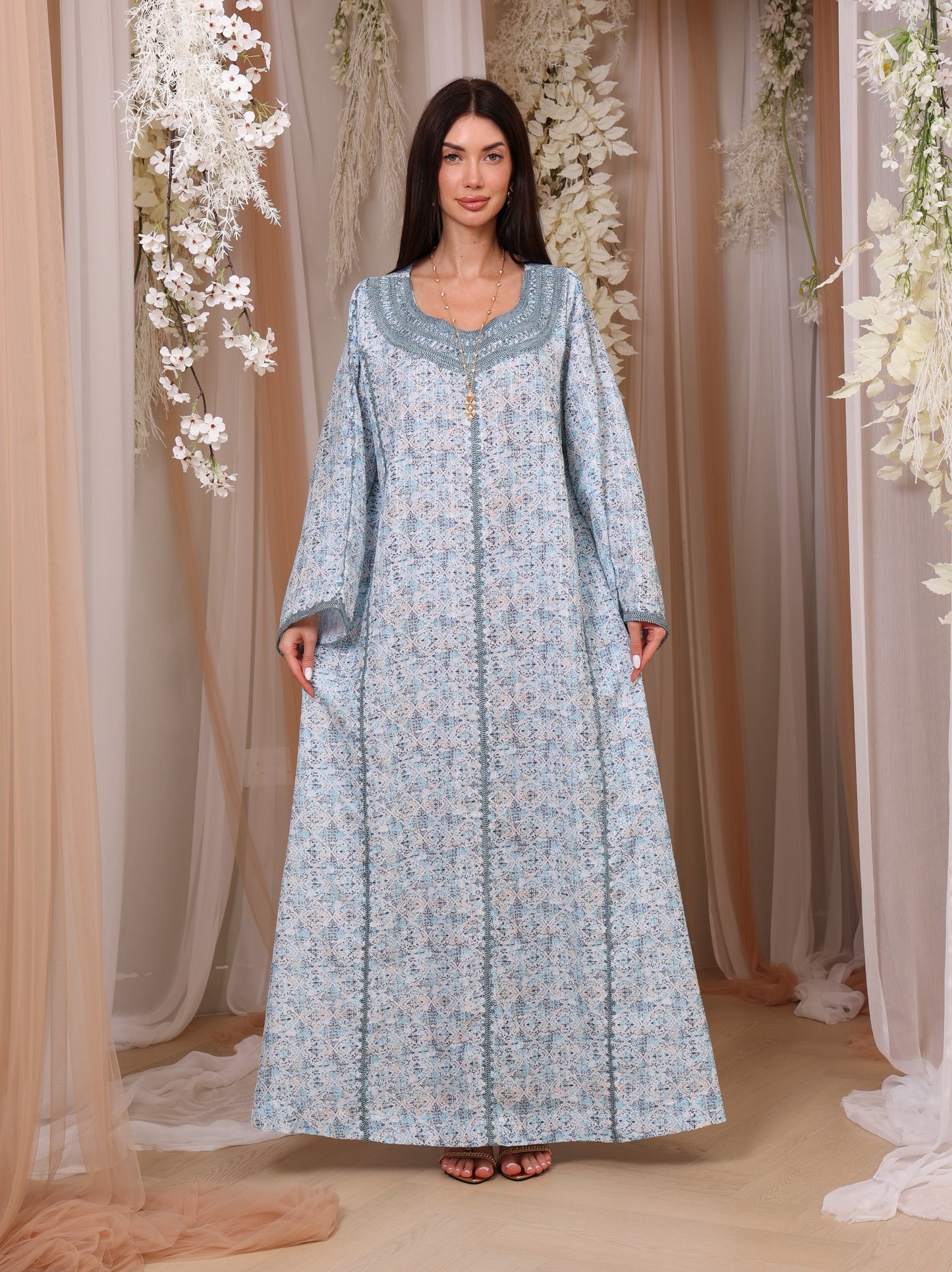 Icy Geometric Kaftan