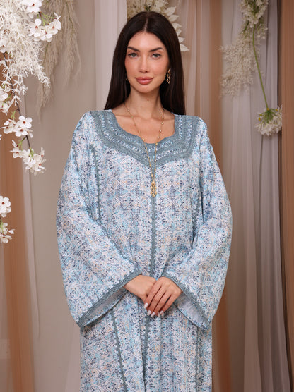 Icy Geometric Kaftan