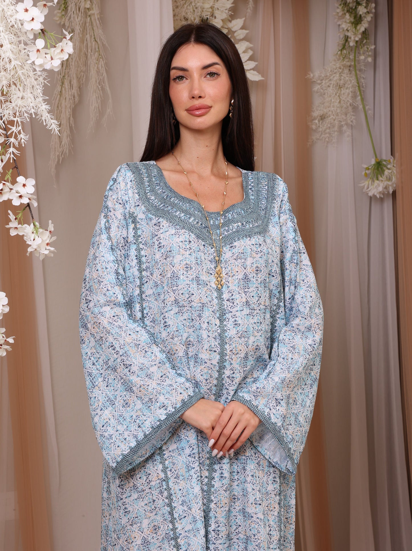 Icy Geometric Kaftan