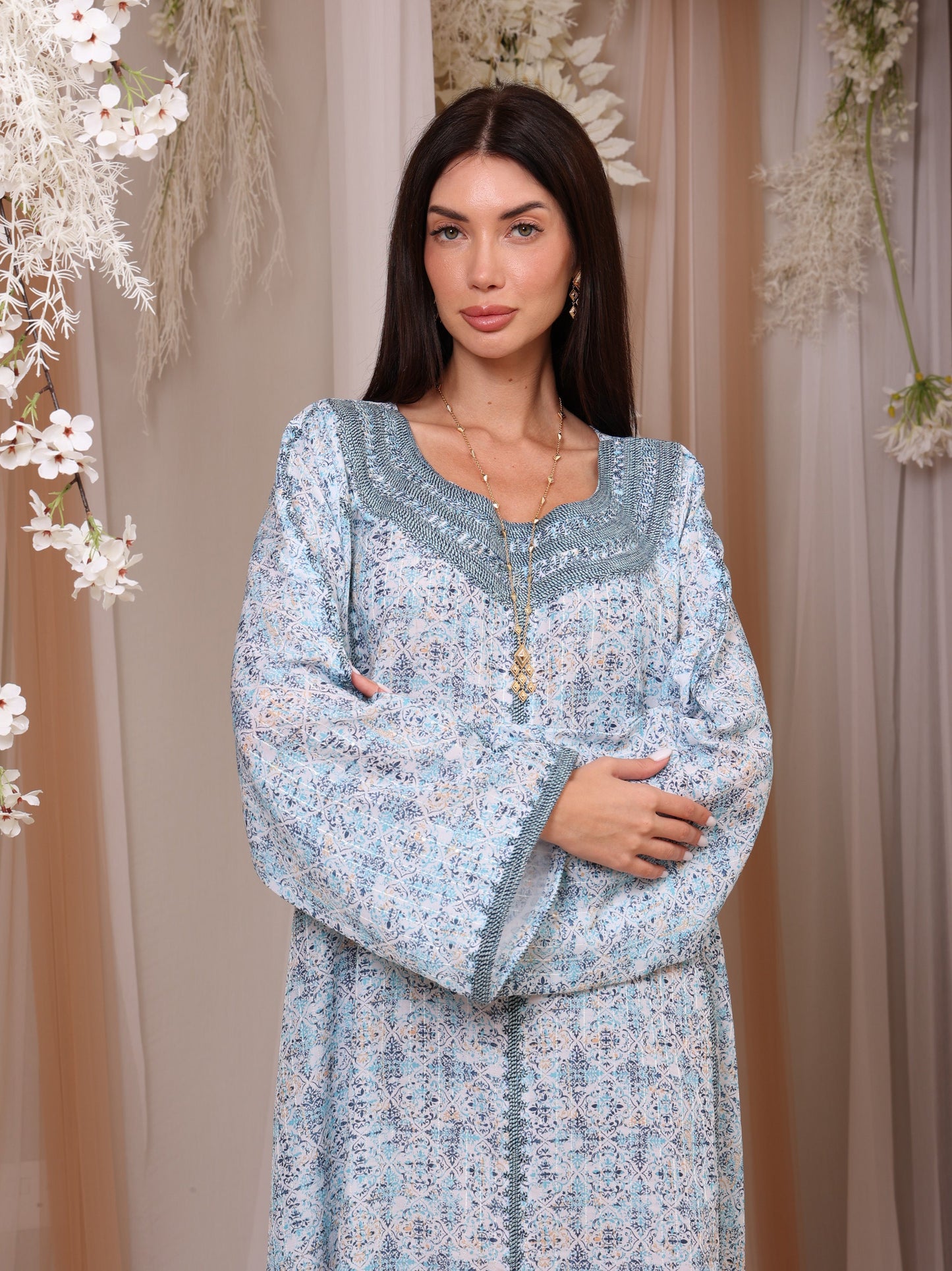 Icy Geometric Kaftan