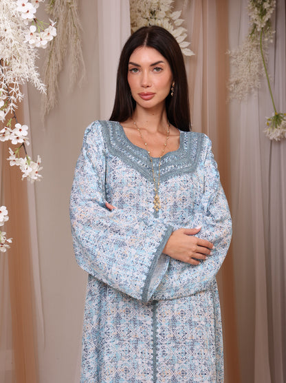 Icy Geometric Kaftan