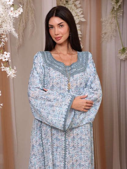 Icy Geometric Kaftan