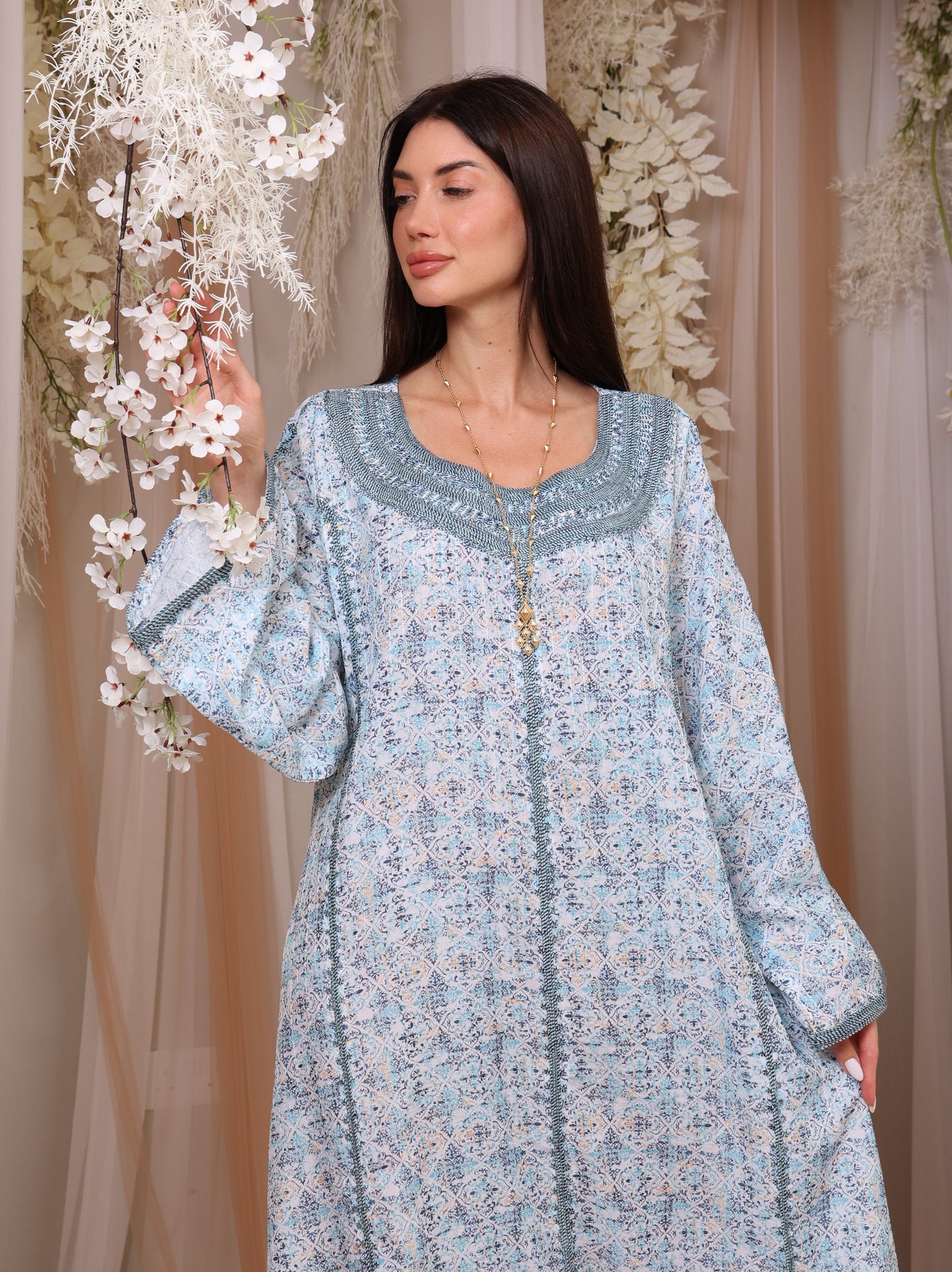 Icy Geometric Kaftan