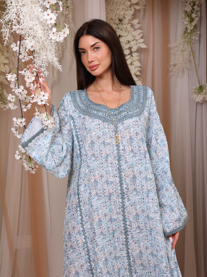 Icy Geometric Kaftan