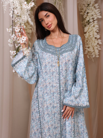 Icy Geometric Kaftan