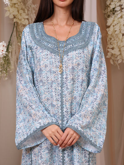 Icy Geometric Kaftan