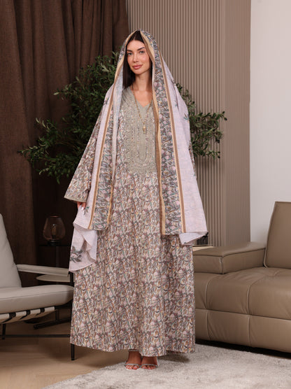 Taupe Tapestry Kaftan