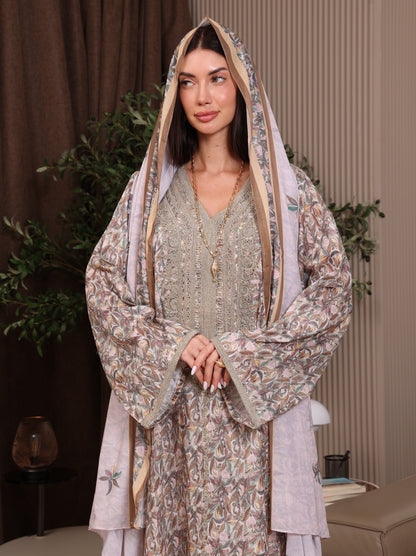Taupe Tapestry Kaftan