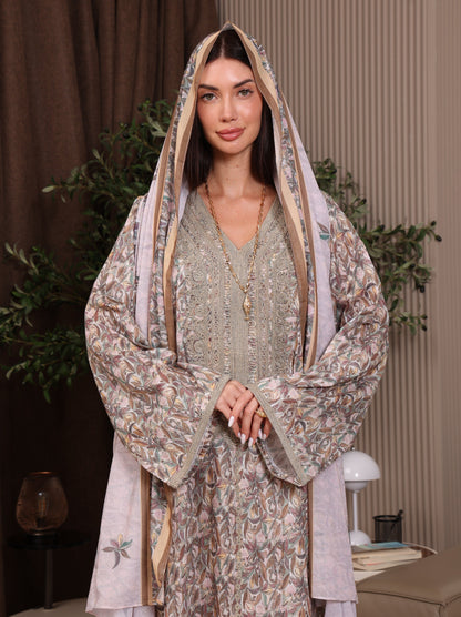 Taupe Tapestry Kaftan