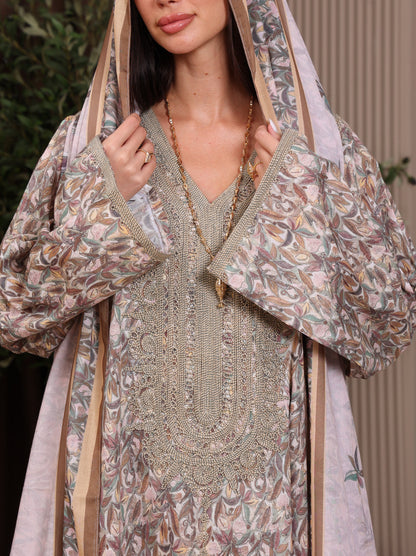Taupe Tapestry Kaftan