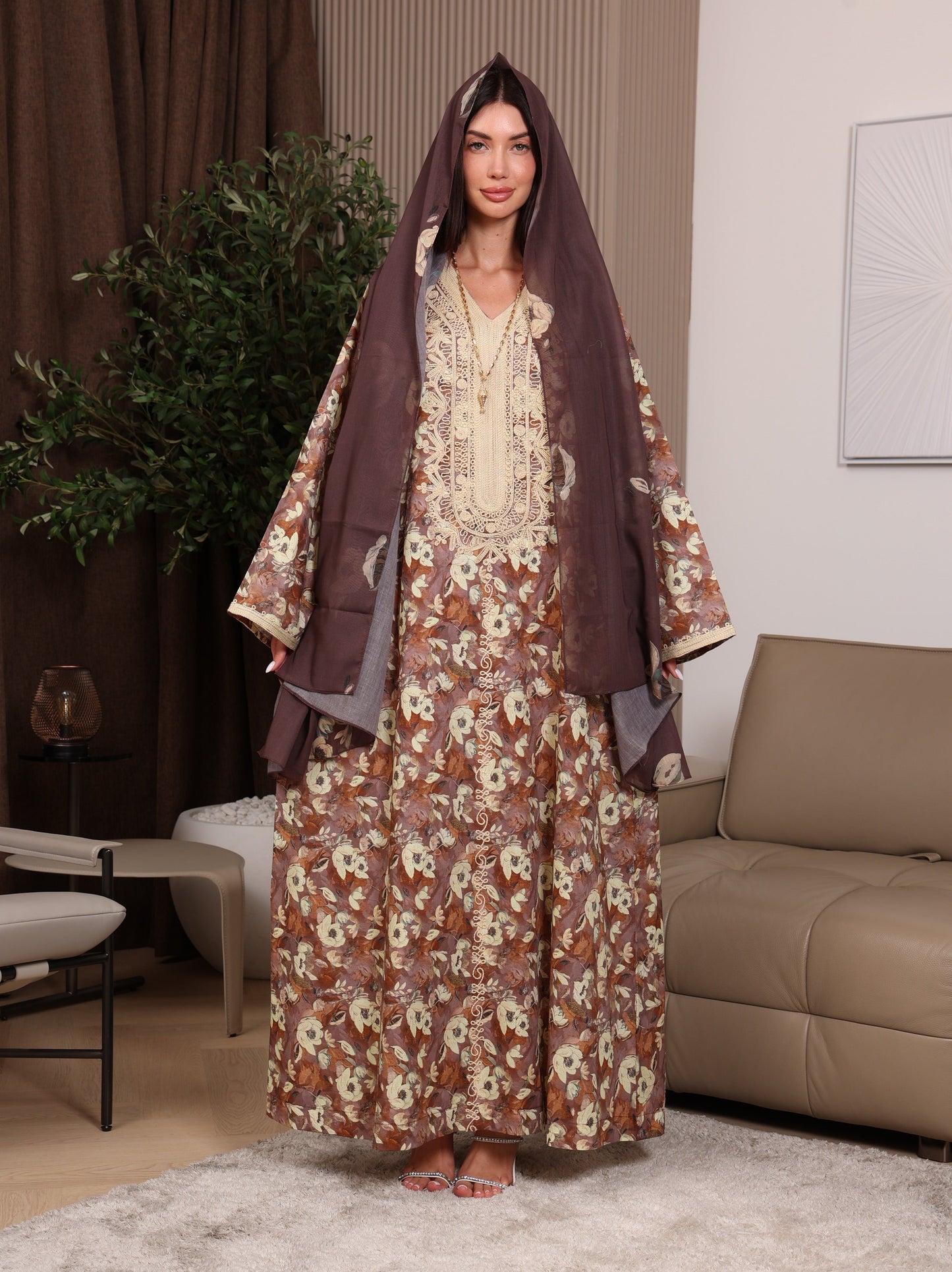 Cocoa Blossom Kaftan