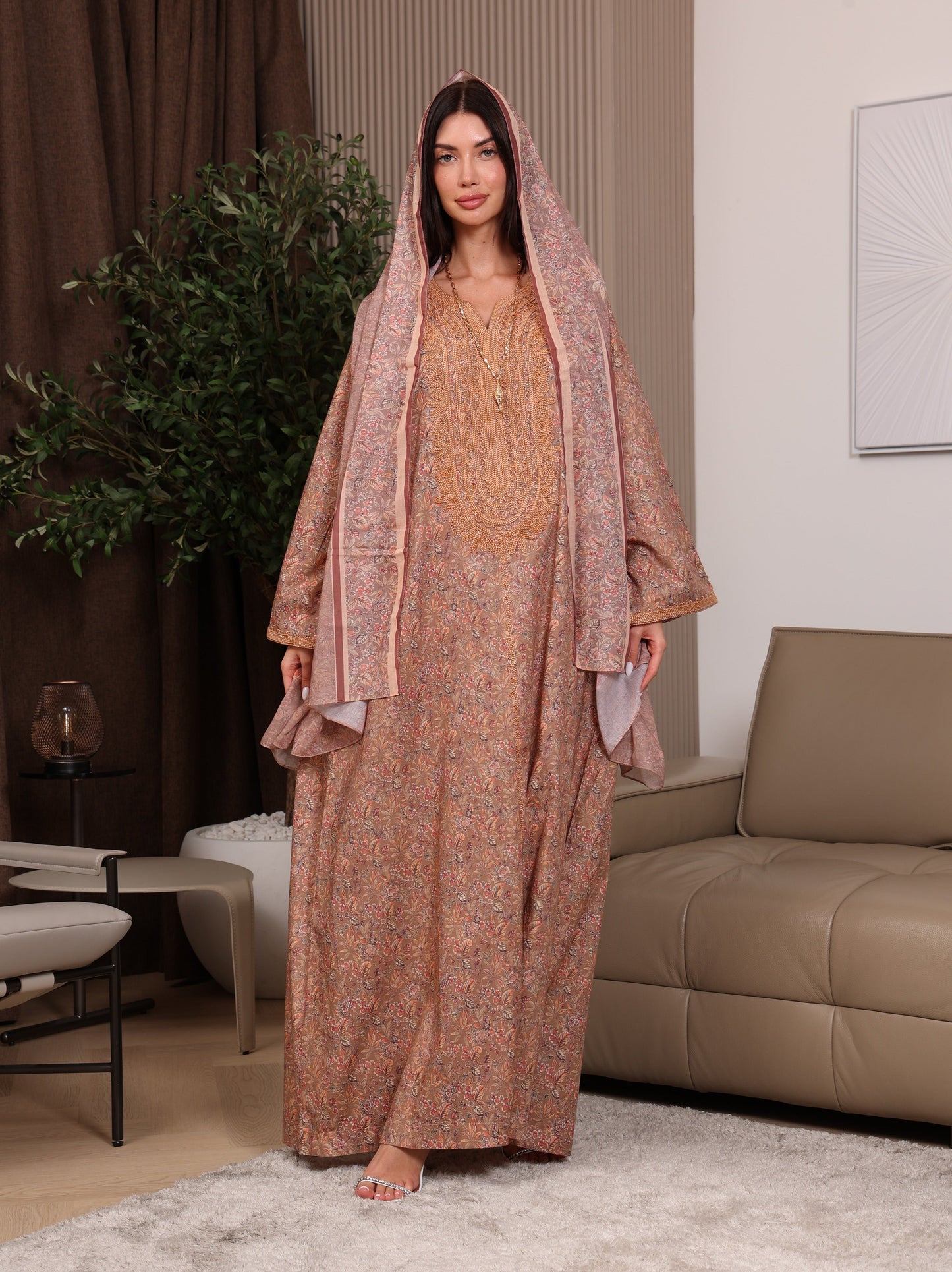 Terracotta Tulip Kaftan
