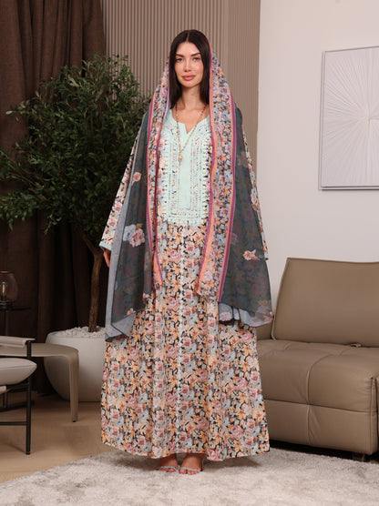 Mint Bouquet Kaftan