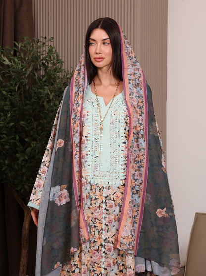 Mint Bouquet Kaftan