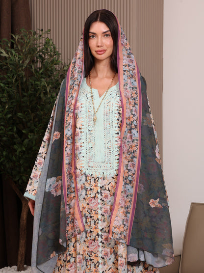 Mint Bouquet Kaftan