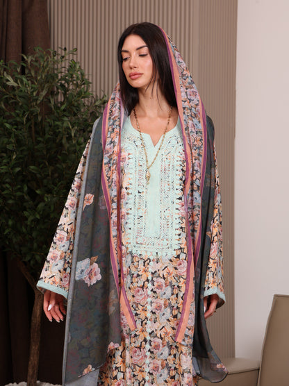 Mint Bouquet Kaftan