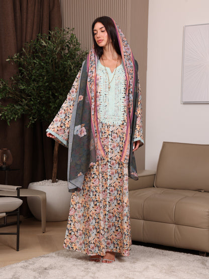 Mint Bouquet Kaftan