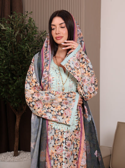 Mint Bouquet Kaftan
