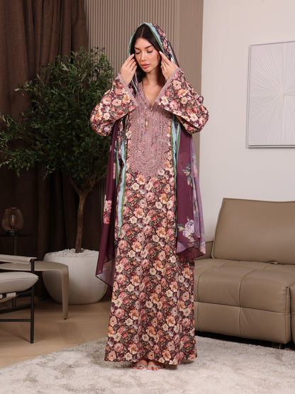 Claret Garden Kaftan