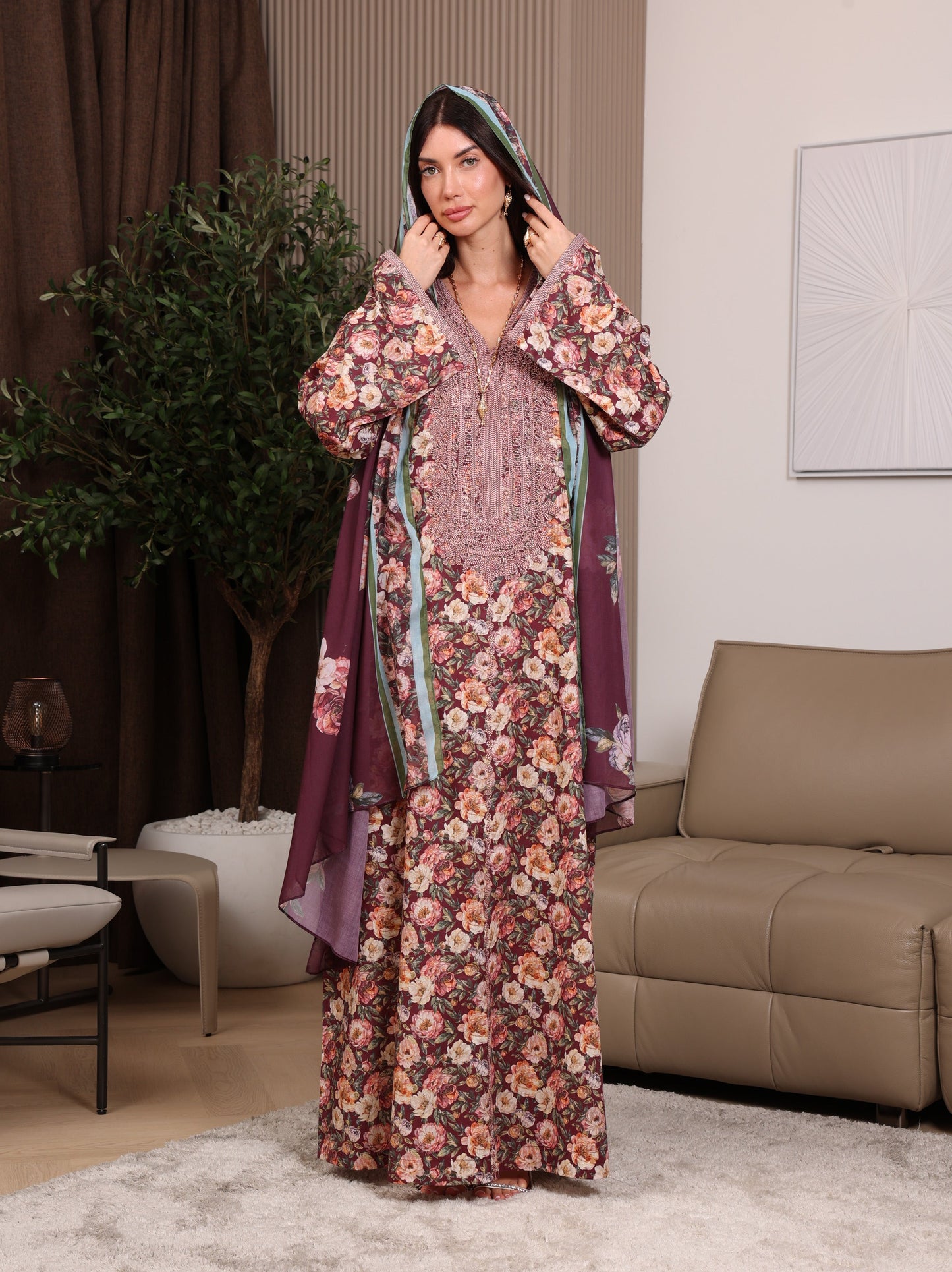 Claret Garden Kaftan