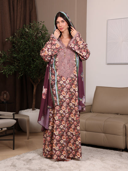 Claret Garden Kaftan