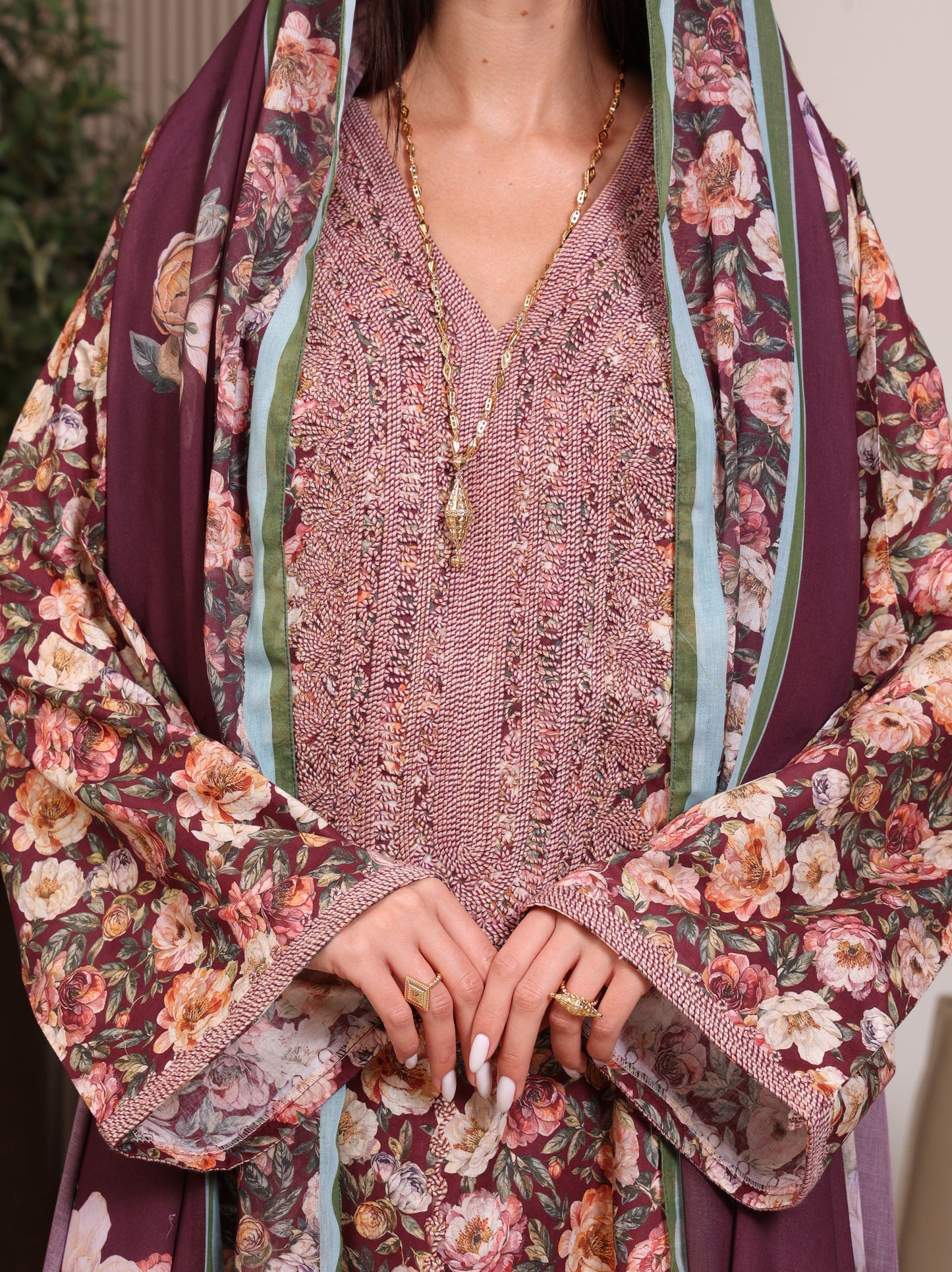Claret Garden Kaftan