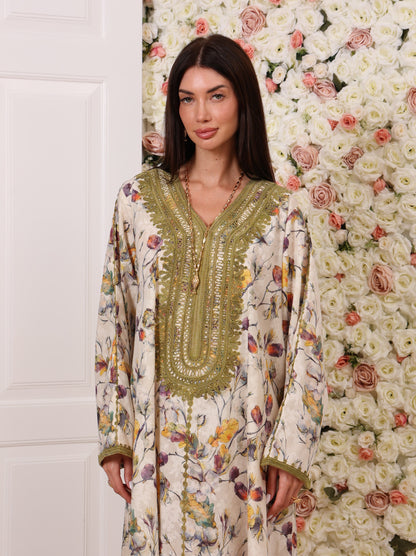 Olive Orchid Kaftan