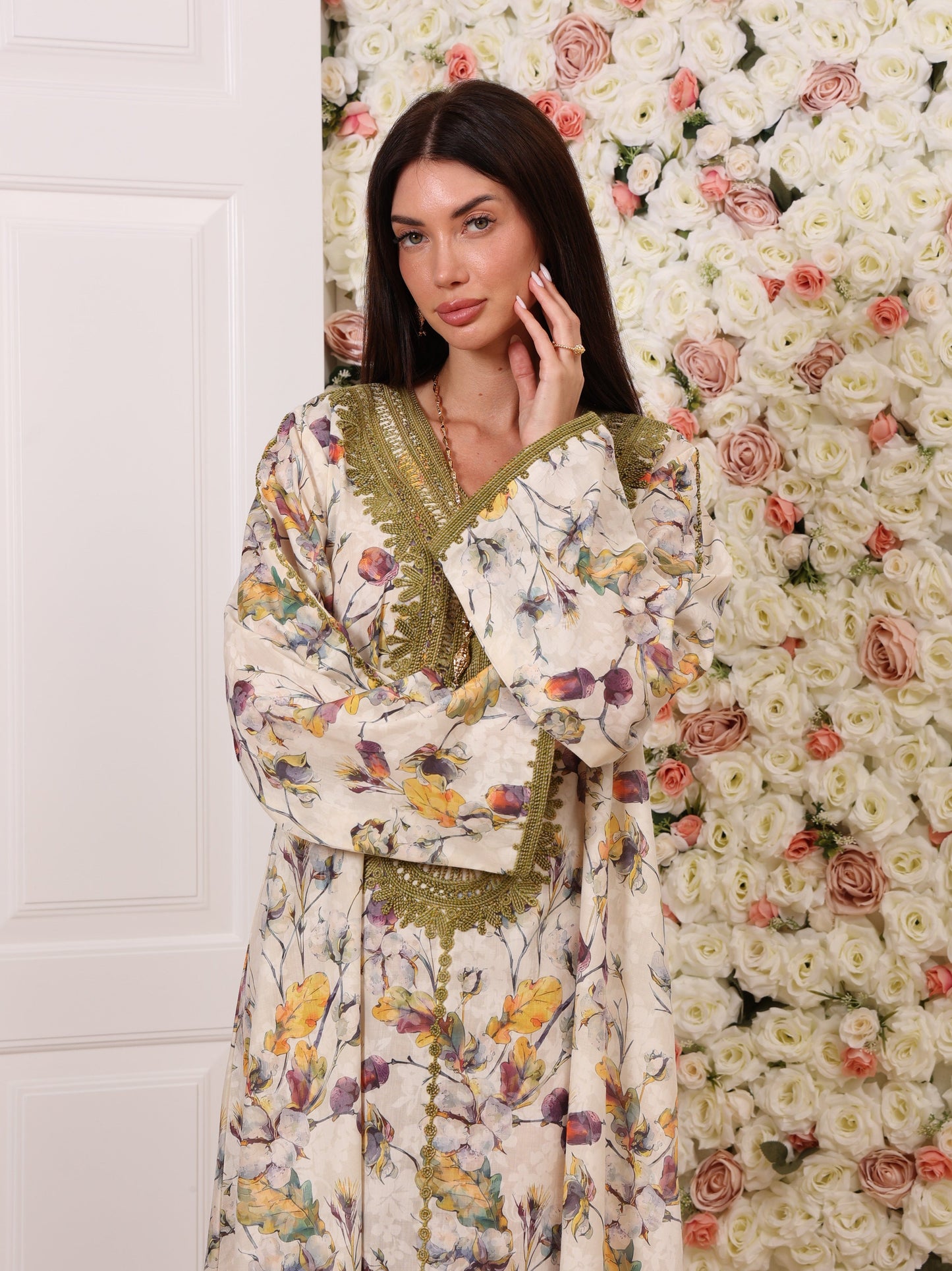 Olive Orchid Kaftan