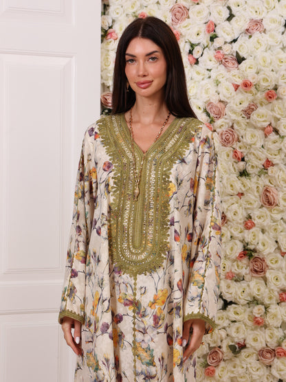 Olive Orchid Kaftan