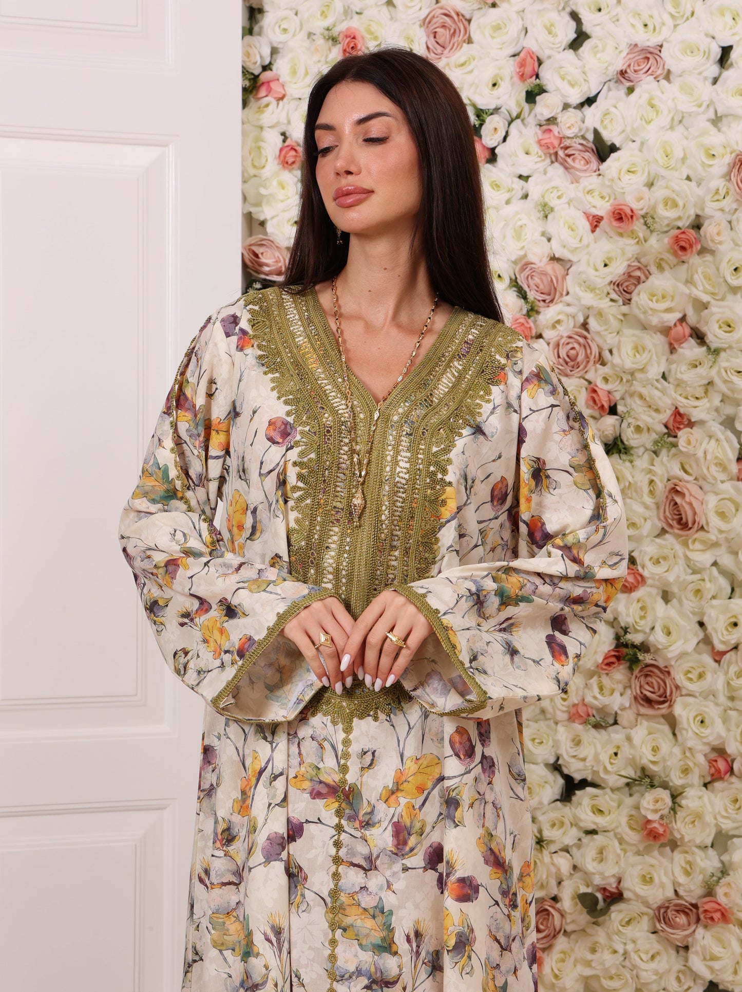 Olive Orchid Kaftan