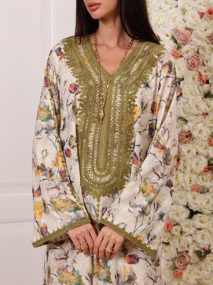 Olive Orchid Kaftan