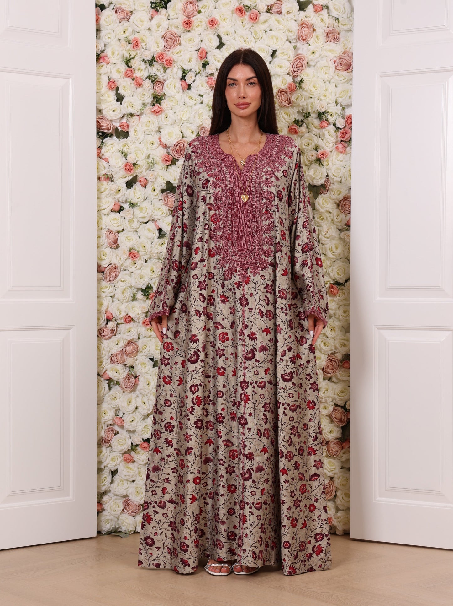Crimson Vine Kaftan