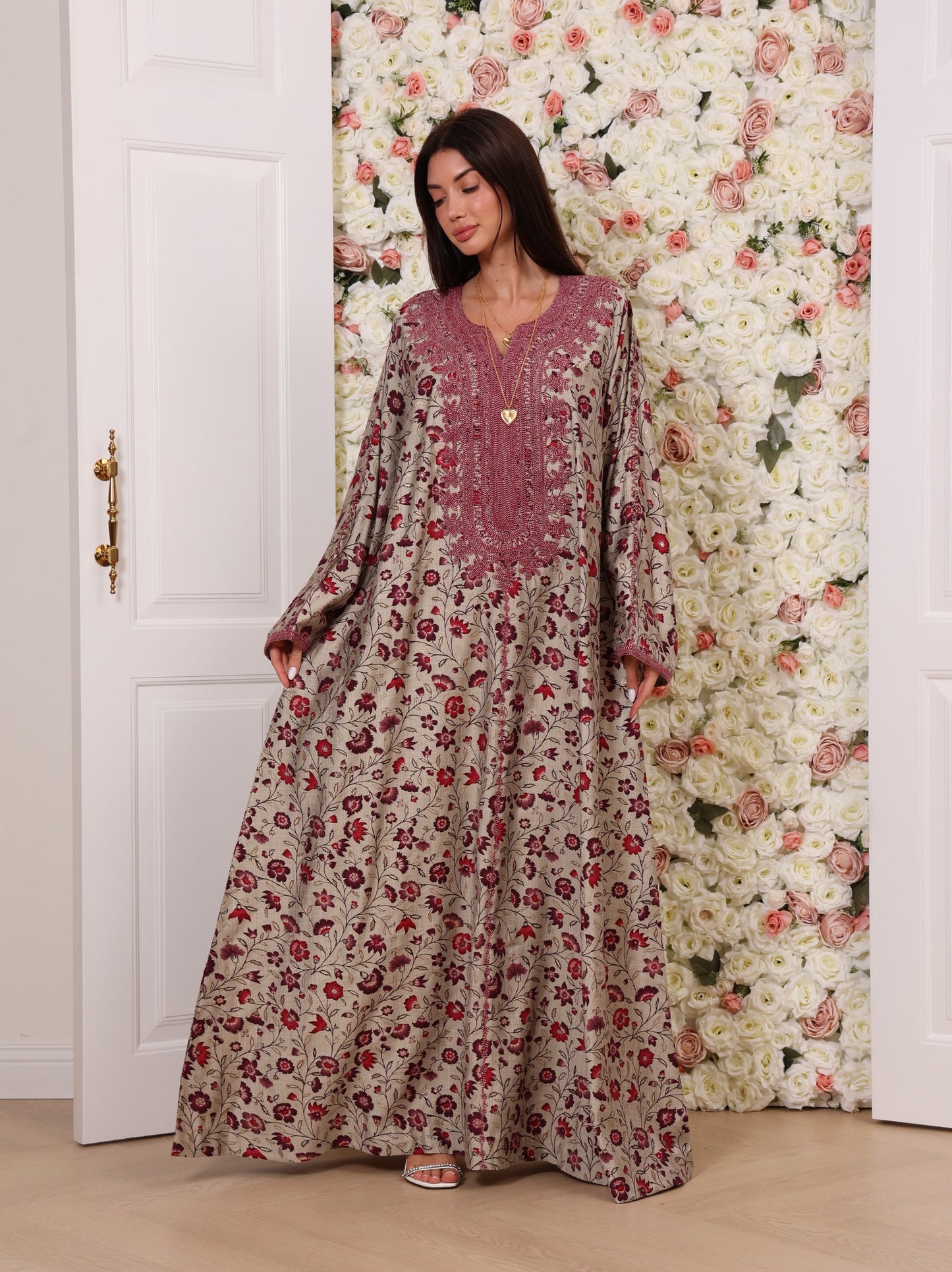Crimson Vine Kaftan