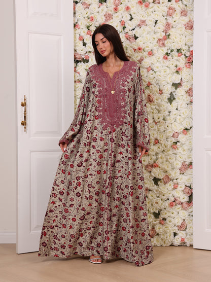 Crimson Vine Kaftan