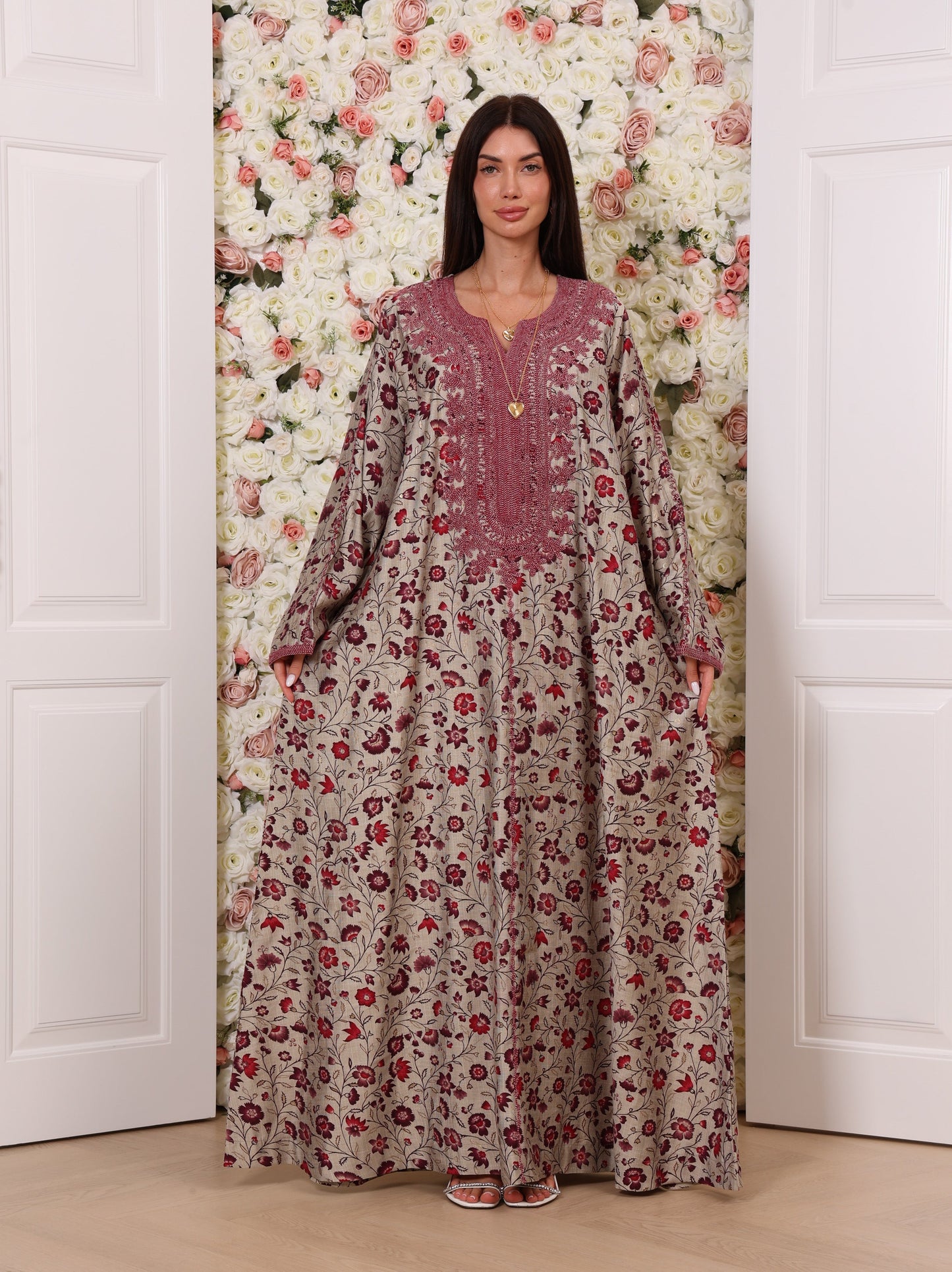 Crimson Vine Kaftan