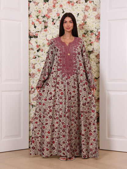 Crimson Vine Kaftan