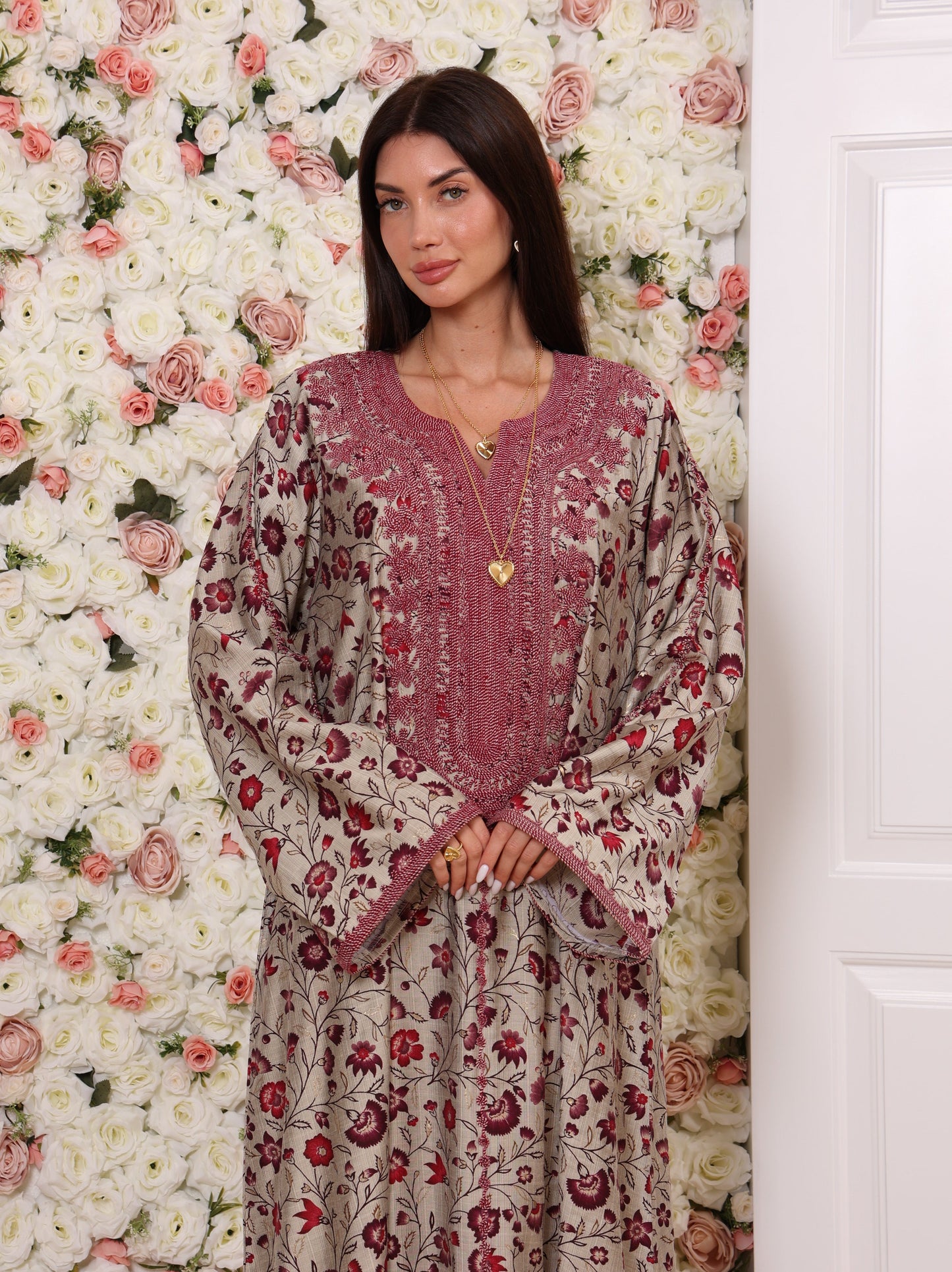 Crimson Vine Kaftan