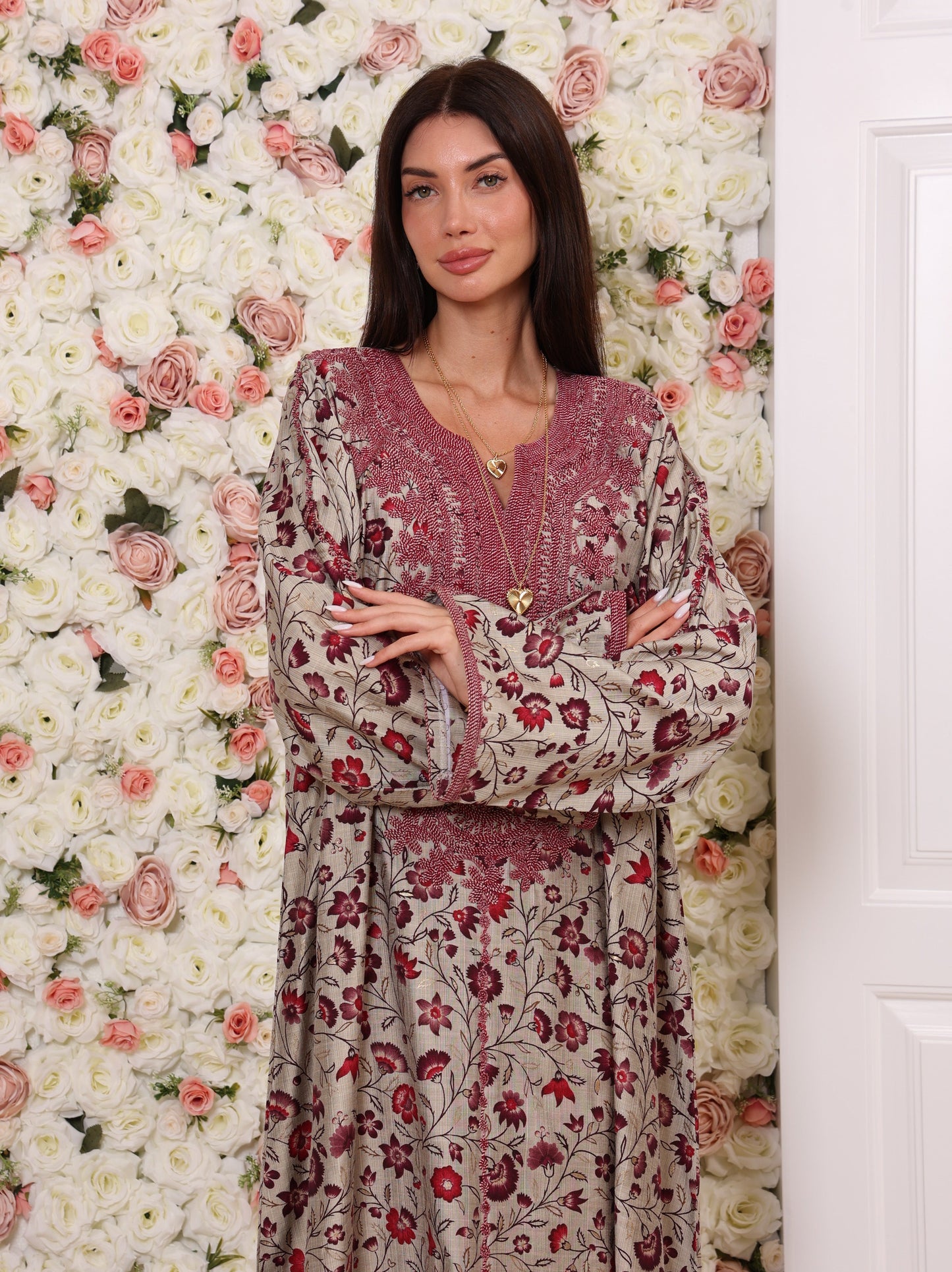 Crimson Vine Kaftan