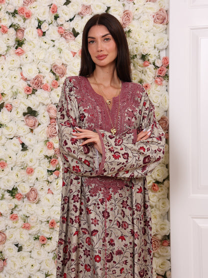 Crimson Vine Kaftan