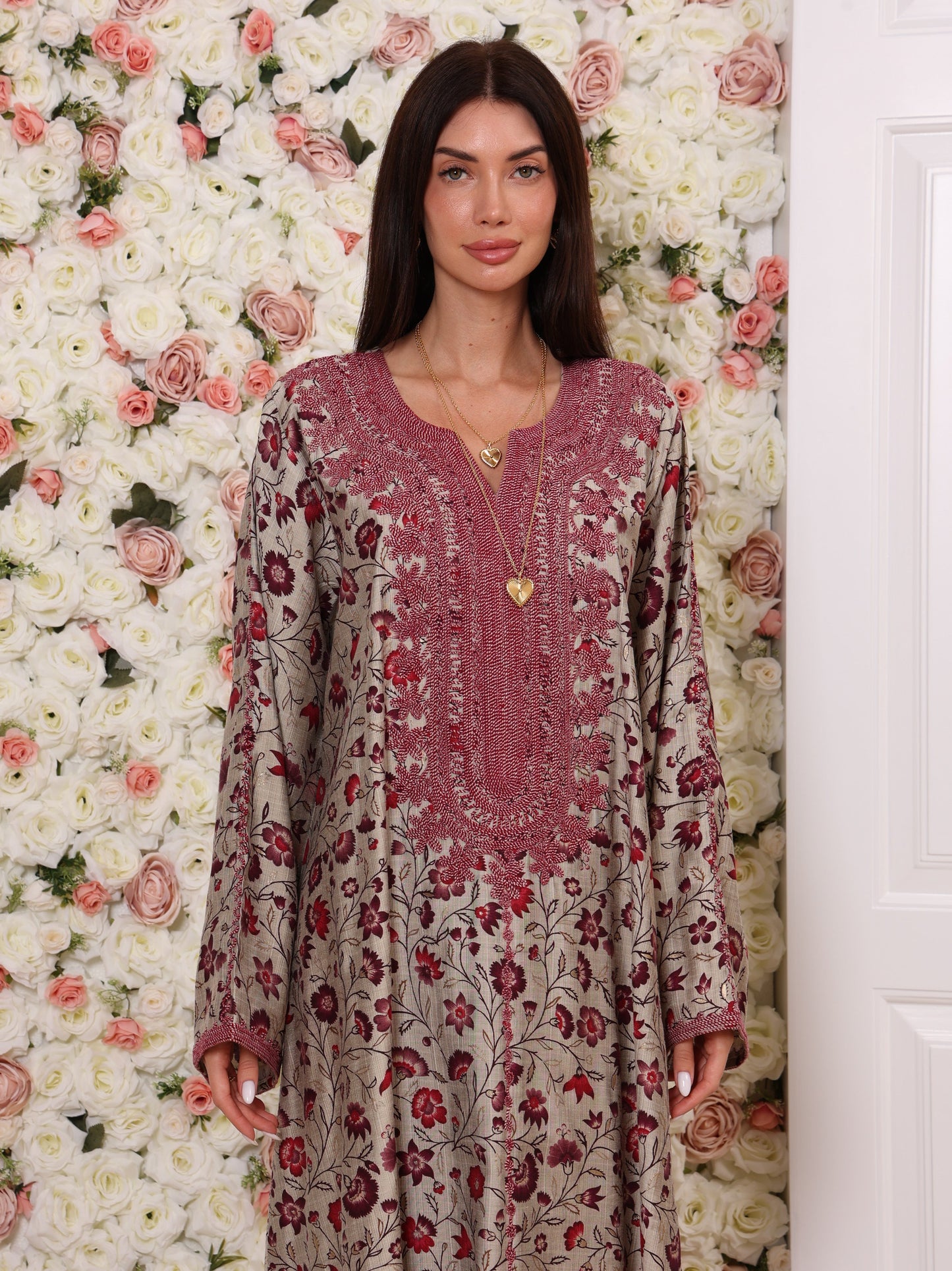 Crimson Vine Kaftan